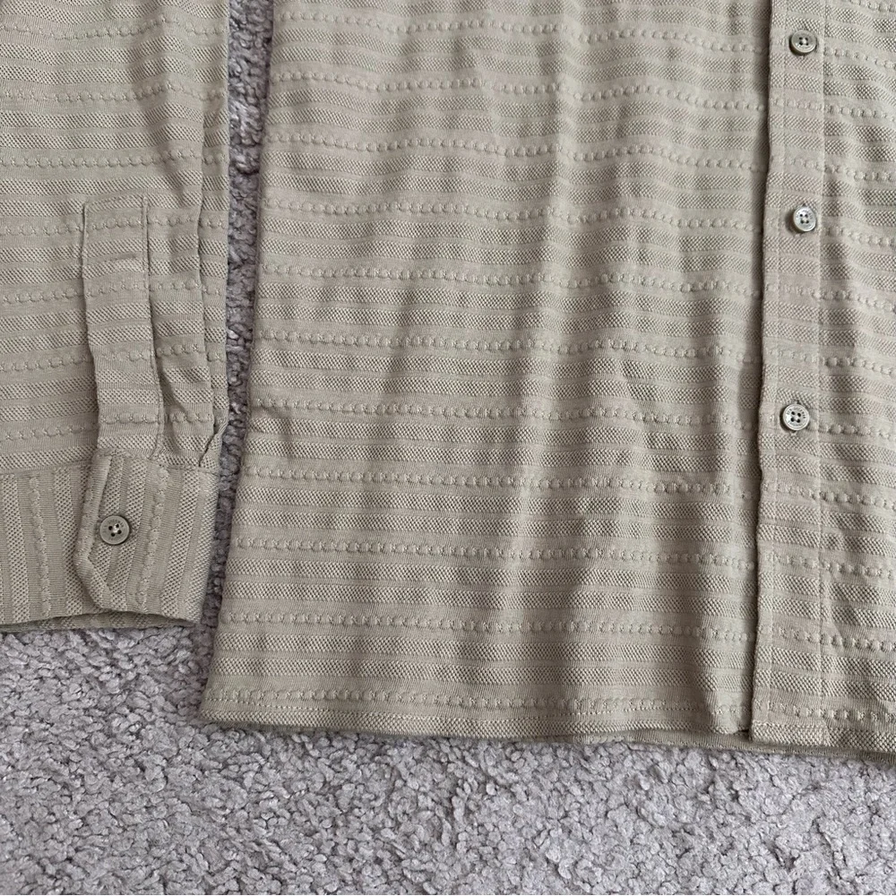 Ben Sherman Textured Long Sleeve Button Up Shirt Men S Timberwolf - Picture 4 of 14